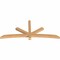 Ekena Millwork Alberta Smooth Timber Gable Bracket, Western Red Cedar, 84"W x 35"H x 3 1/2"D x 3 1/2"F, 10/12 Pitch GBW084X35X0404ALB00SWR - alternate 5